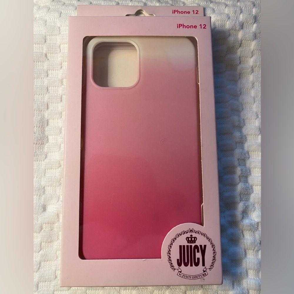 NWT Juicy Couture iPhone 12 Phone Case Pink Ombre